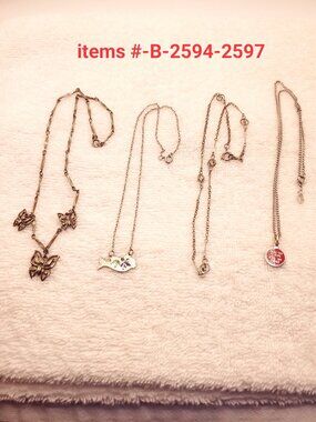 4 Necklaces, items # B-2594-2597,. wt. 19  grams.